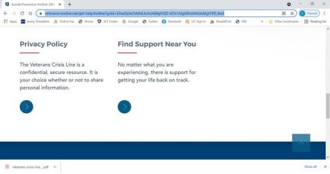 Screengrab of Veterans Crisis Line Website (1)